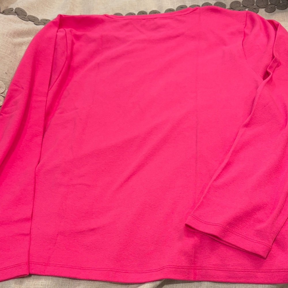 J. Crew Soft Fuchsia Long-Sleeve Everyday Tee/NWT/3X - Picture 10 of 12